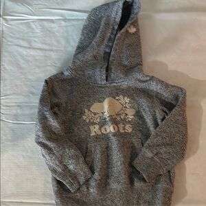 Roots Gray Pullover Hoodie with Logo
